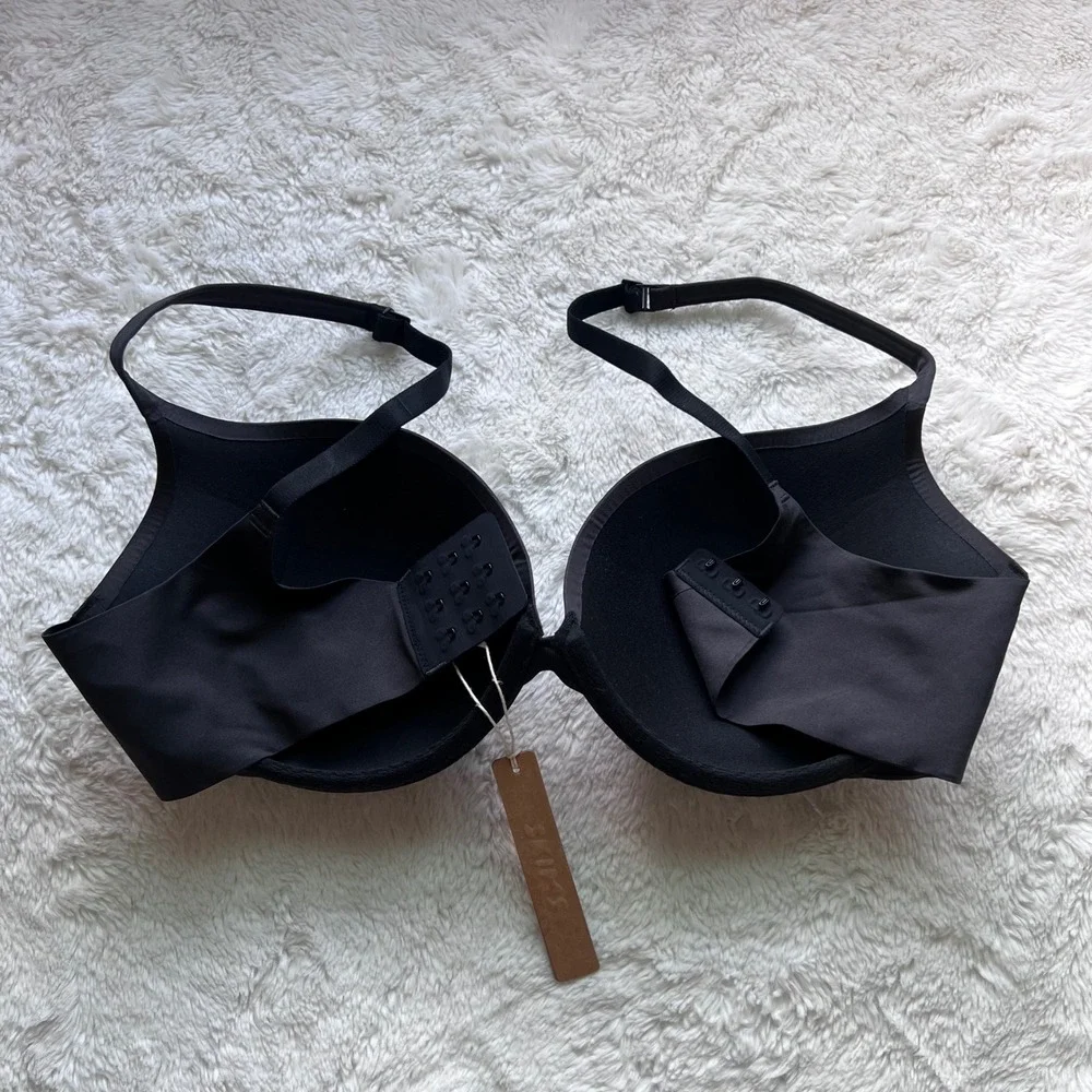 SKIMS Ultimate Push Up Plunge Bra Onyx Black BA-PLG-9214 Women's Size 36D New